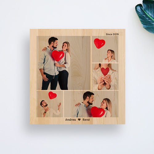 Imprime un collage personalizable para pareja