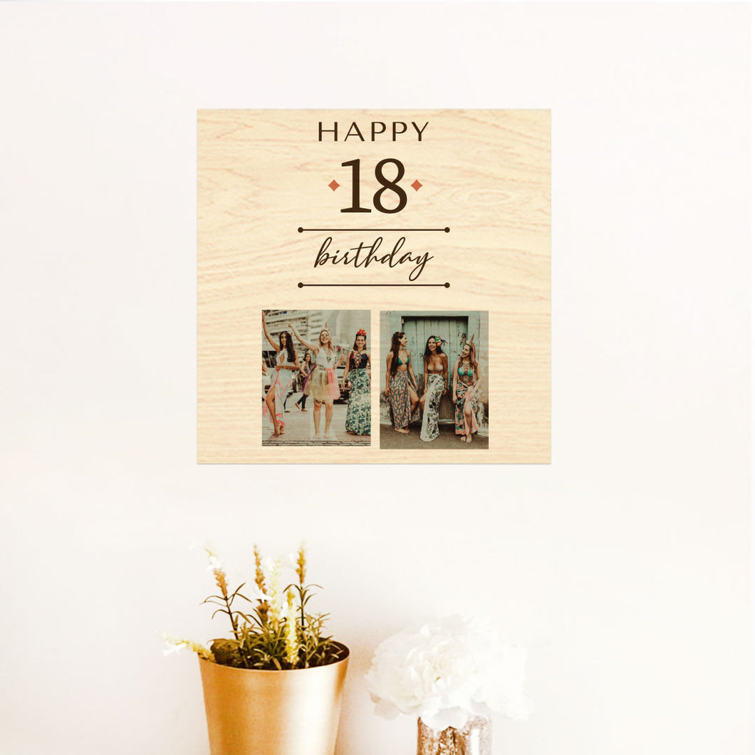 Idea de regalo para cumpleaños con fotos impresas en madera