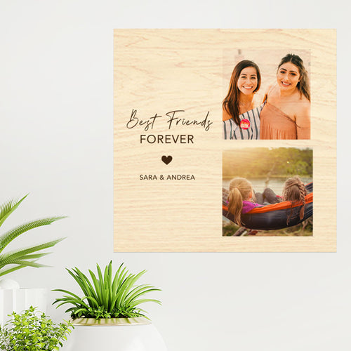 regalo para mejor amiga con fotos impresas en madera
