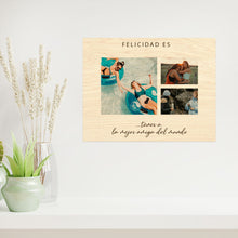 Cargar imagen en el visor de la galería, fotos impresas en madera para regalar a un amigo 

